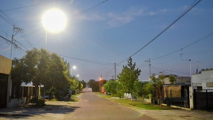 Instalaron luces LED en el barrio Ranita de Pueblo Nuevo